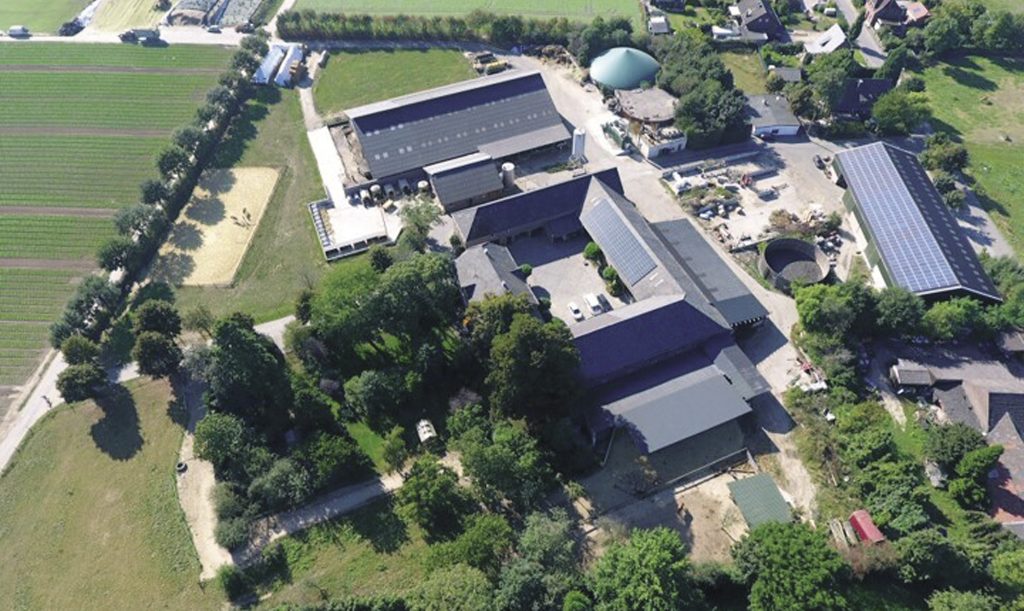 Luftbild vom Lefkeshof für Biowasserstoff vom Bauernhof